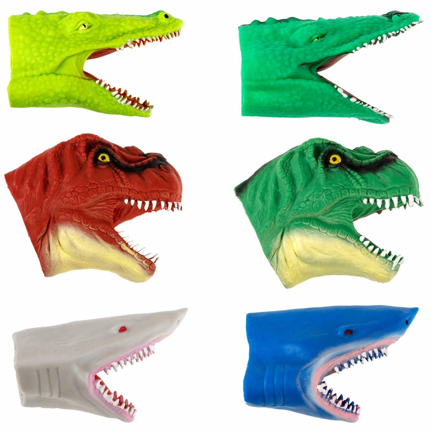 Игрушка-перчатка 1TOY Зверуки большие на руку Динозавр зелёный - фото 7