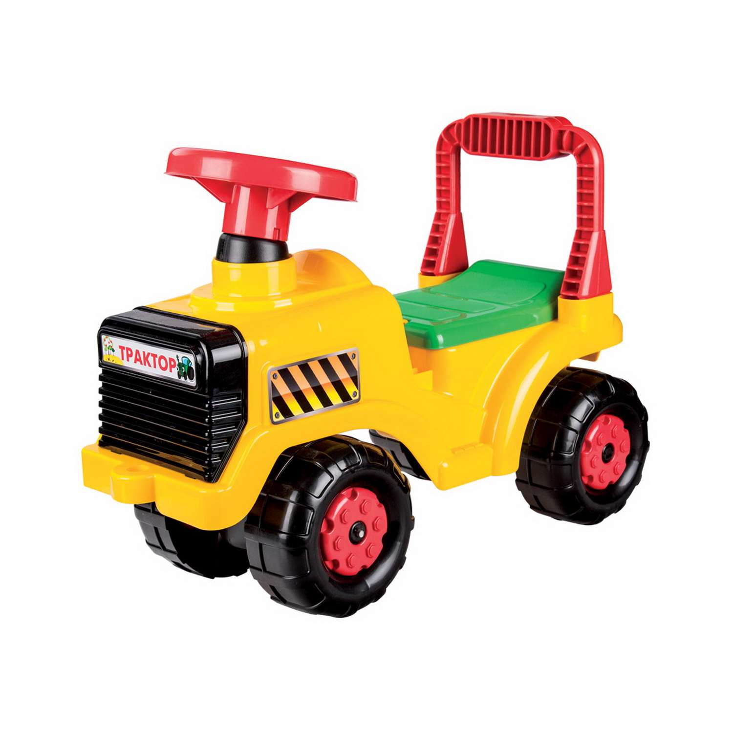 Машинка детская Альтернатива Трактор желтый М4943 - фото 1
