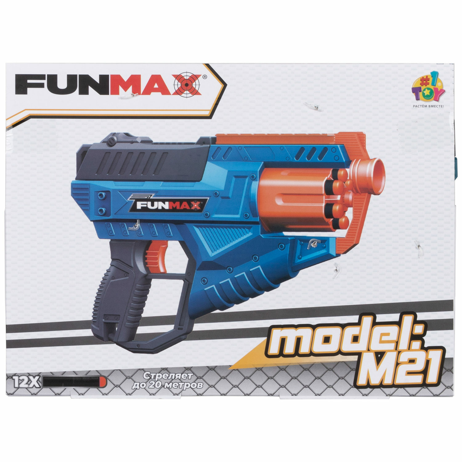 Бластер с мягкими пулями FunMax 1TOY 12 пуль - фото 17