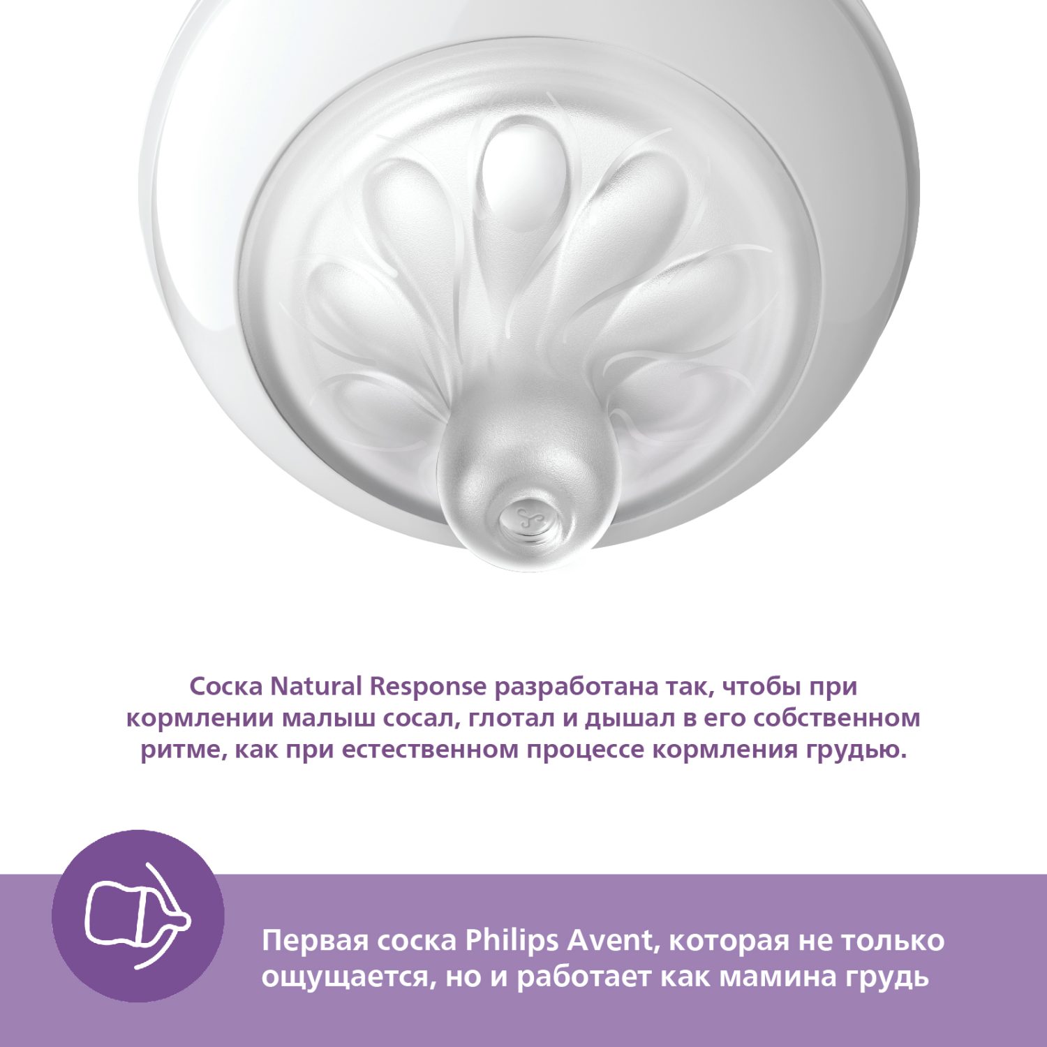 Бутылочка для кормления Philips Avent Natural Response 125мл с 0месяцев 2шт  SCY900/02 купить по цене 1459 ₽ в интернет-магазине Детский мир