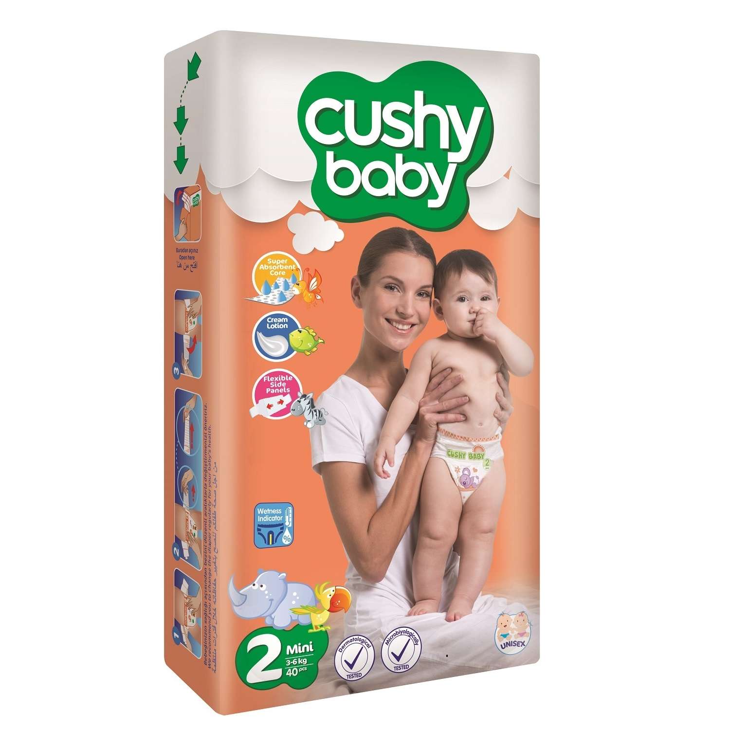 Подгузники детские CUSHY BABY Размер 2 - фото 2
