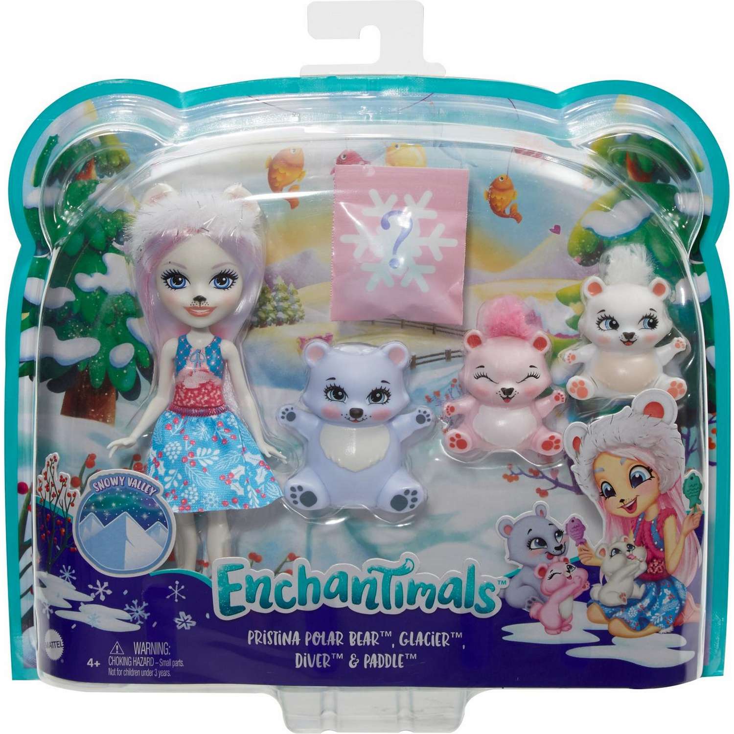 Кукла Enchantimals Пристина Полярная Миша с семьей GJX47 GJX43 - фото 2