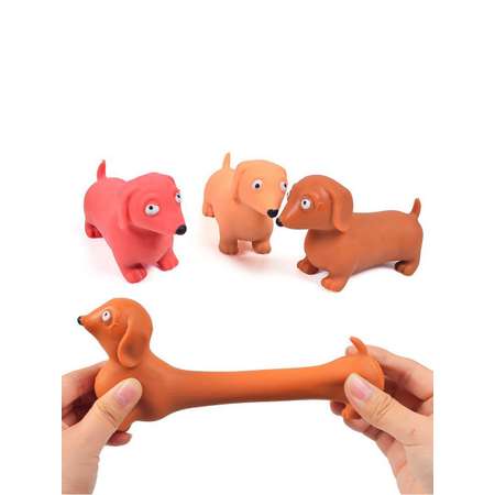 Мялка-антистресс iLikeGift Stretchy dachshund brown