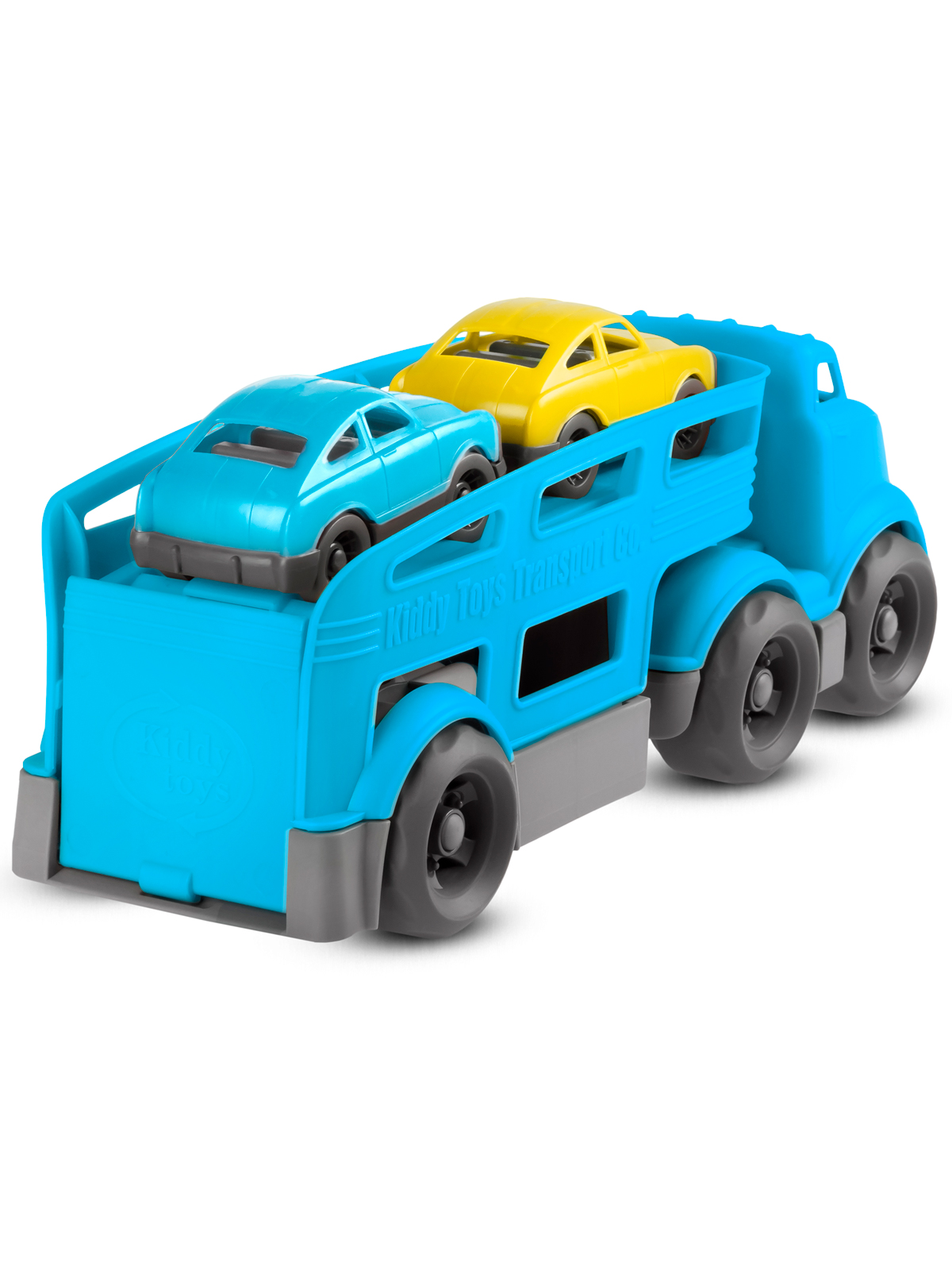 Машинка ДЖАМБО Трейлер голубой в коробке JB5300602 - фото 12