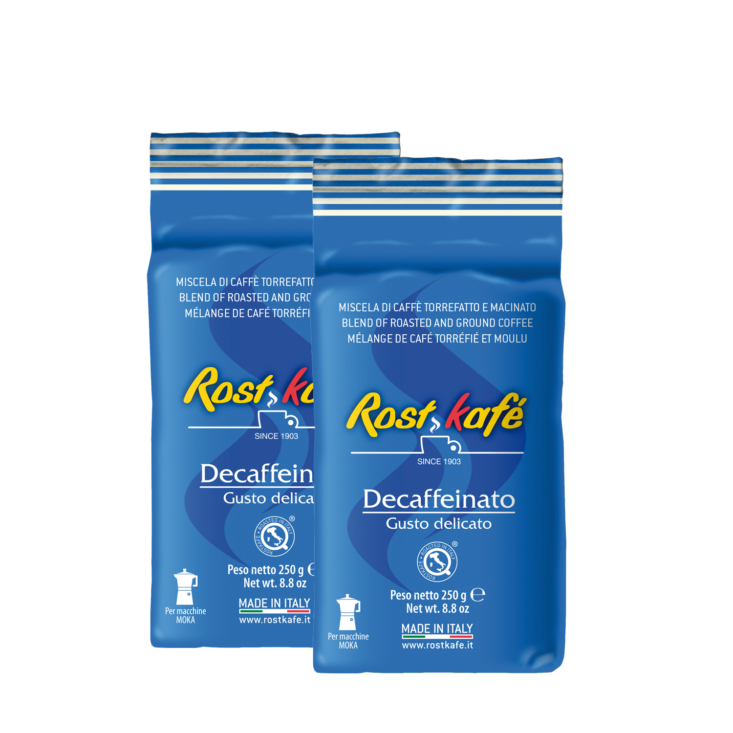 Кофе Rostkafe молотый без кофеина Decaffeinato 2х250 гр - фото 1