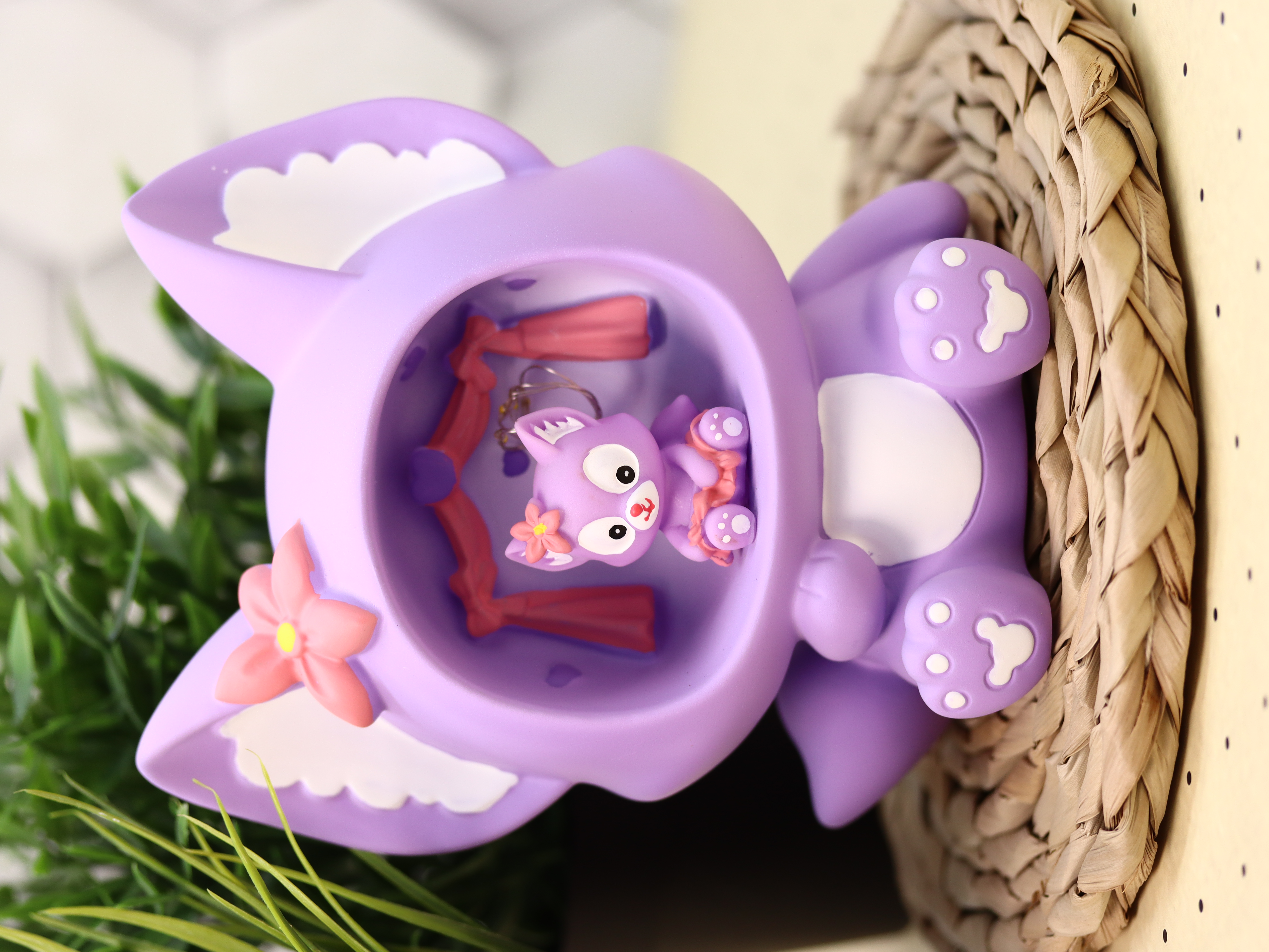 Ночник iLikeGift Fox flower purple - фото 3