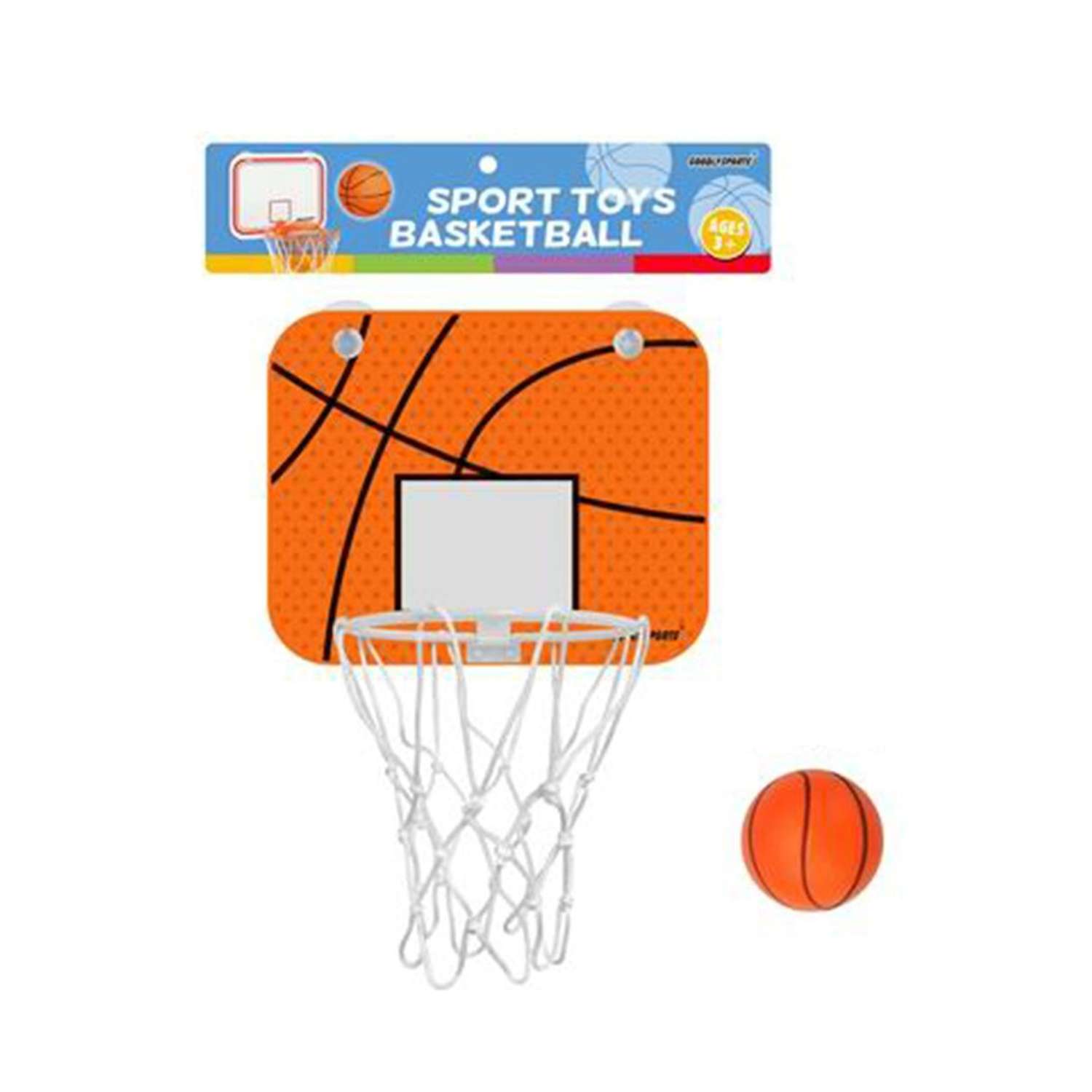 Игровой набор Баскетбол Наша Игрушка для детей щит 20х16 см кольцо 13 см мяч 8 см - фото 1