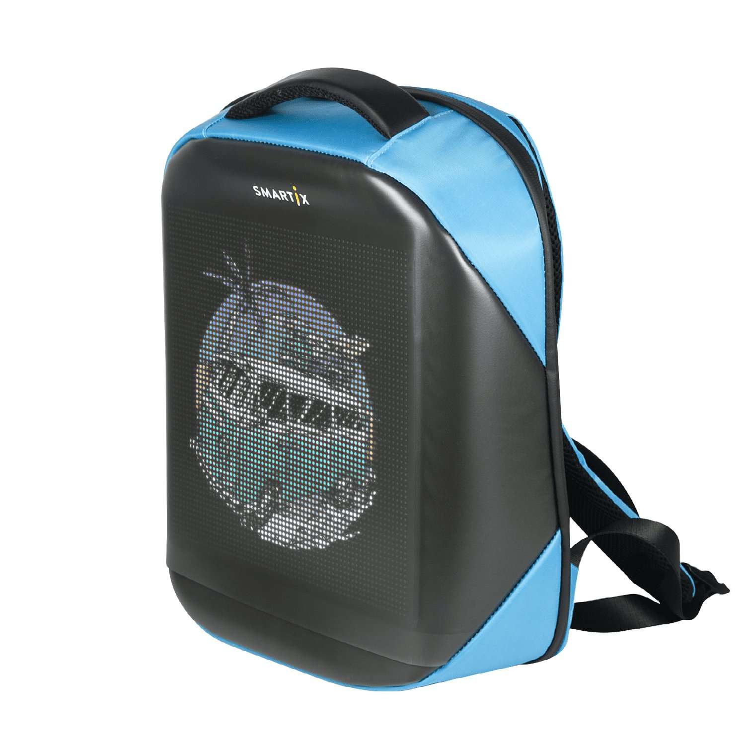 Рюкзак с экраном SMARTIX LED 4S PLUS синий в комплекте Power Bank - фото 2