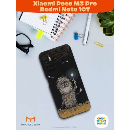 Силиконовый чехол Mcover для смартфона Poco M3 Pro Redmi Note 10T Союзмультфильм Ежик в тумане и фонарик