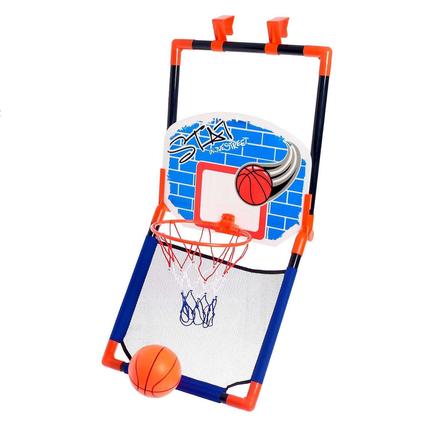 Набор Sima-Land для баскетбола «Бросок» крепится на дверь трансформируется в стойку - фото 3