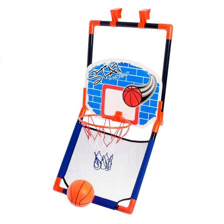 Набор Sima-Land для баскетбола «Бросок» крепится на дверь трансформируется в стойку
