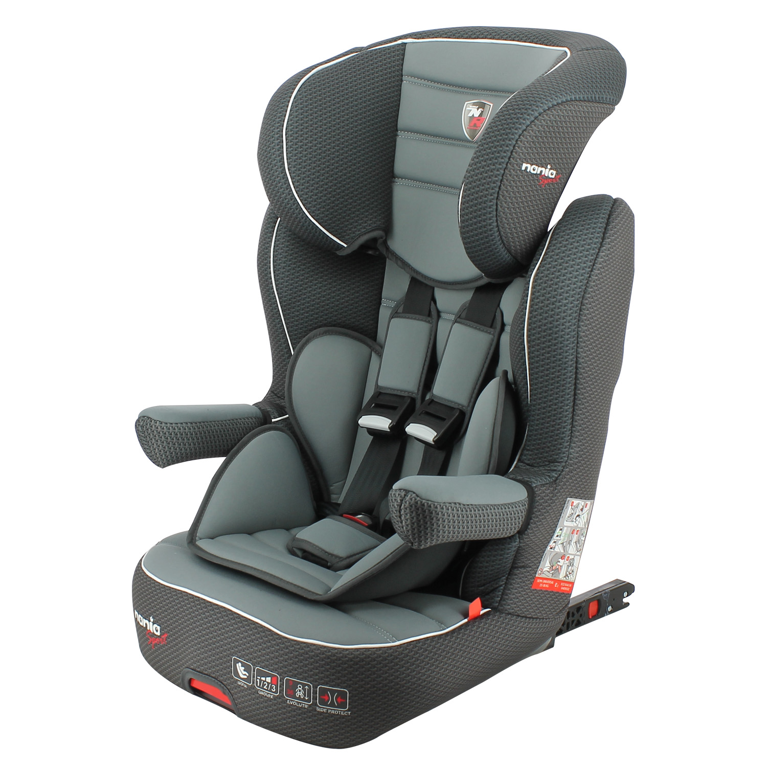 Автокресло Nania Imax Racing Luxe Grey Isofix 1/2/3 (9-36 кг) - фото 11