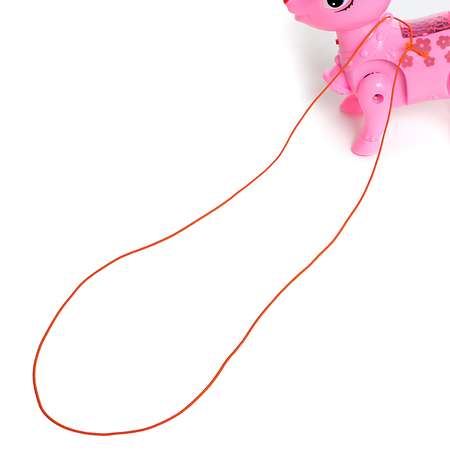 Интерактивная игрушка Zabiaka «Оленёнок Робби» звук свет цвет розовый