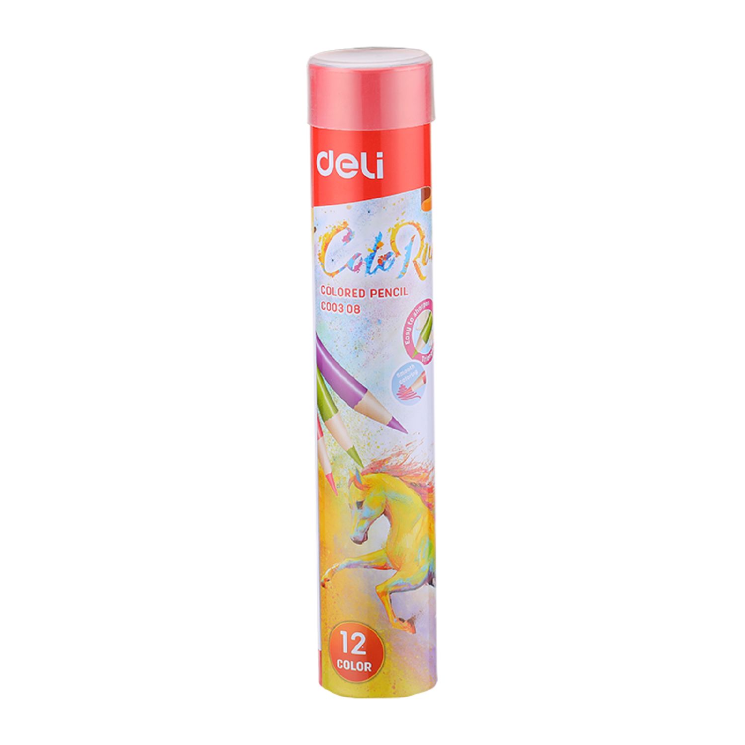 Карандаши цветные Deli ColoRun 12цветов +точилка 1048957 - фото 1