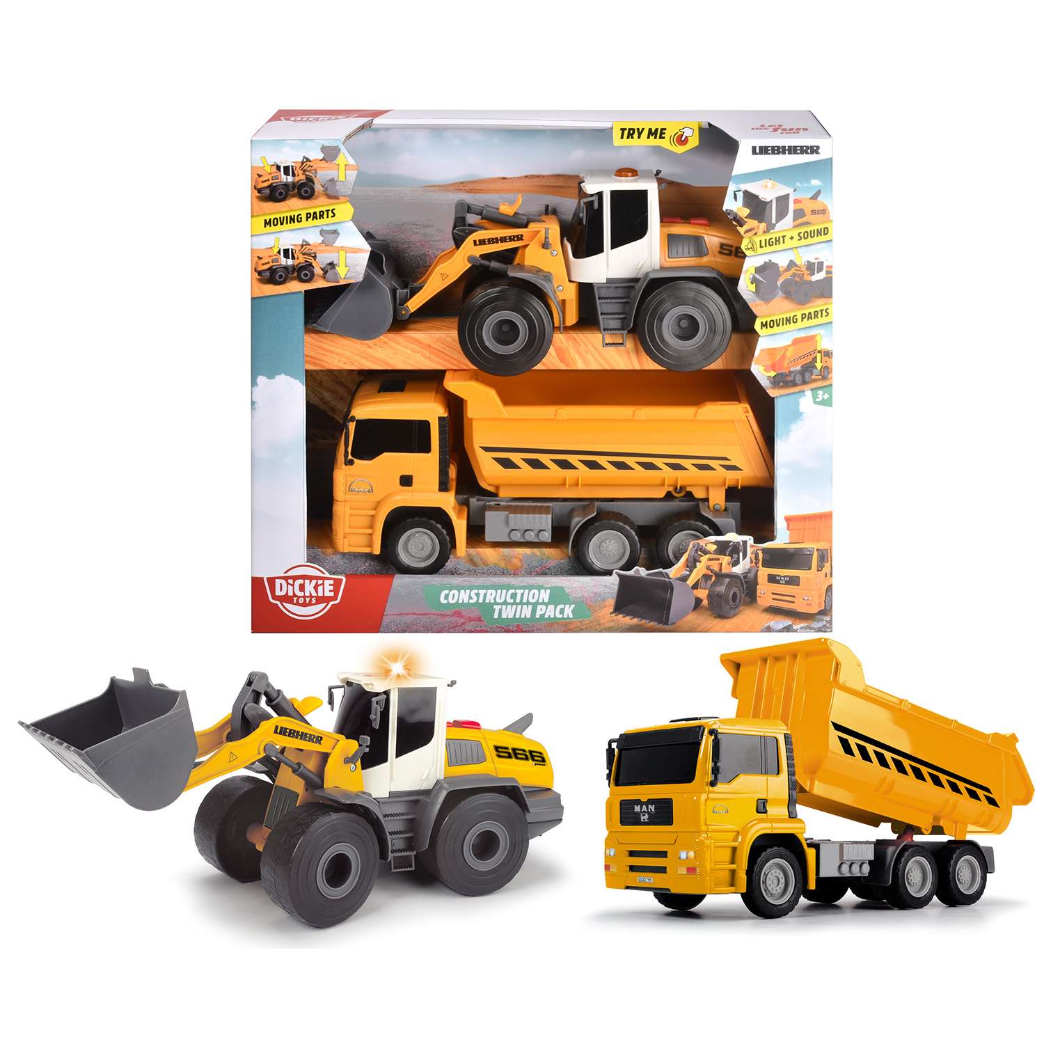 Игровой набор DICKIE Construction Twin Pack 30 см свет звук 3726008 #3726008 - фото 4