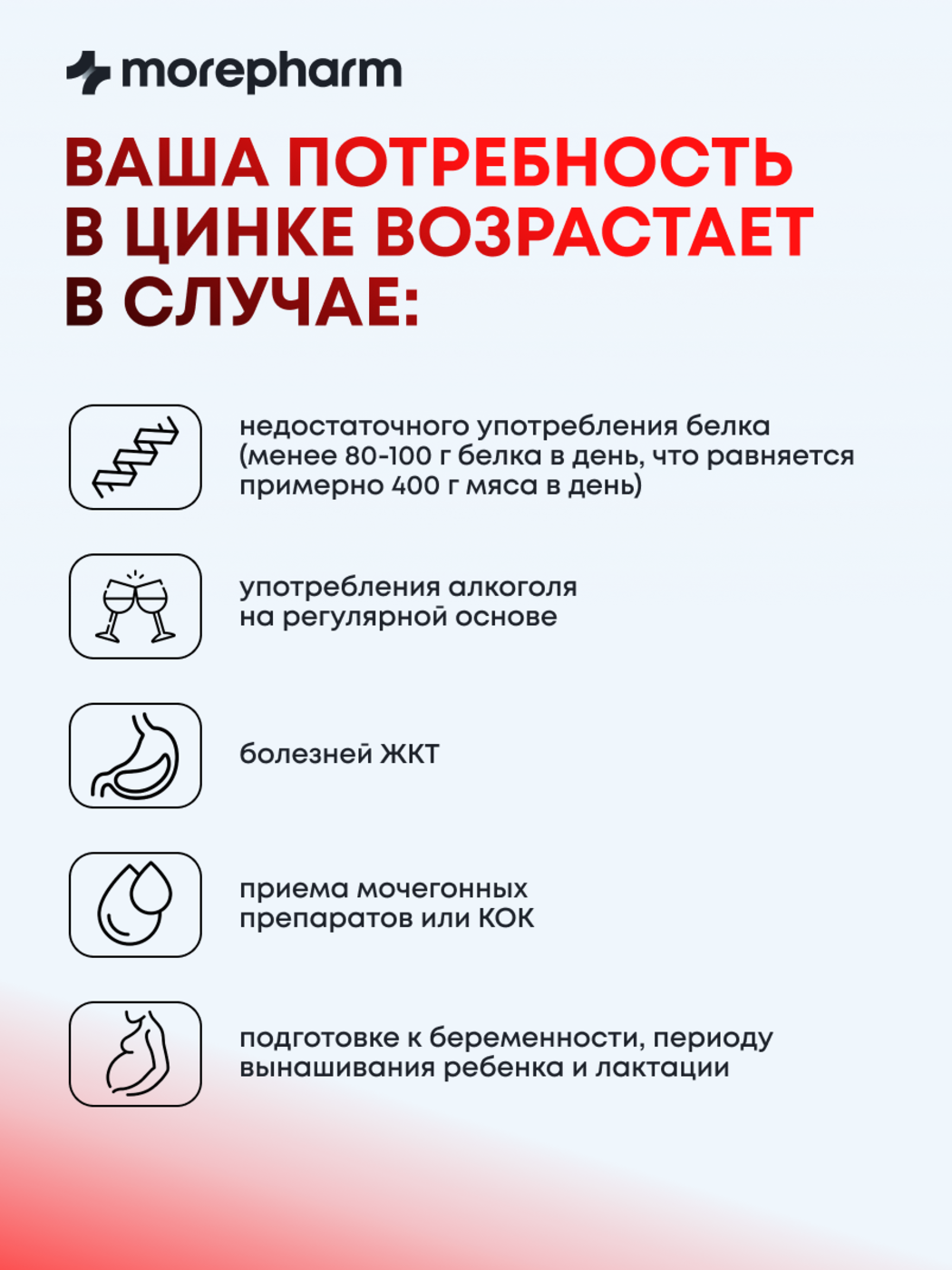 БАД morepharm Цинк хелат минерал антиоксидант для здоровья роста волос и укрепление ногтей - фото 8