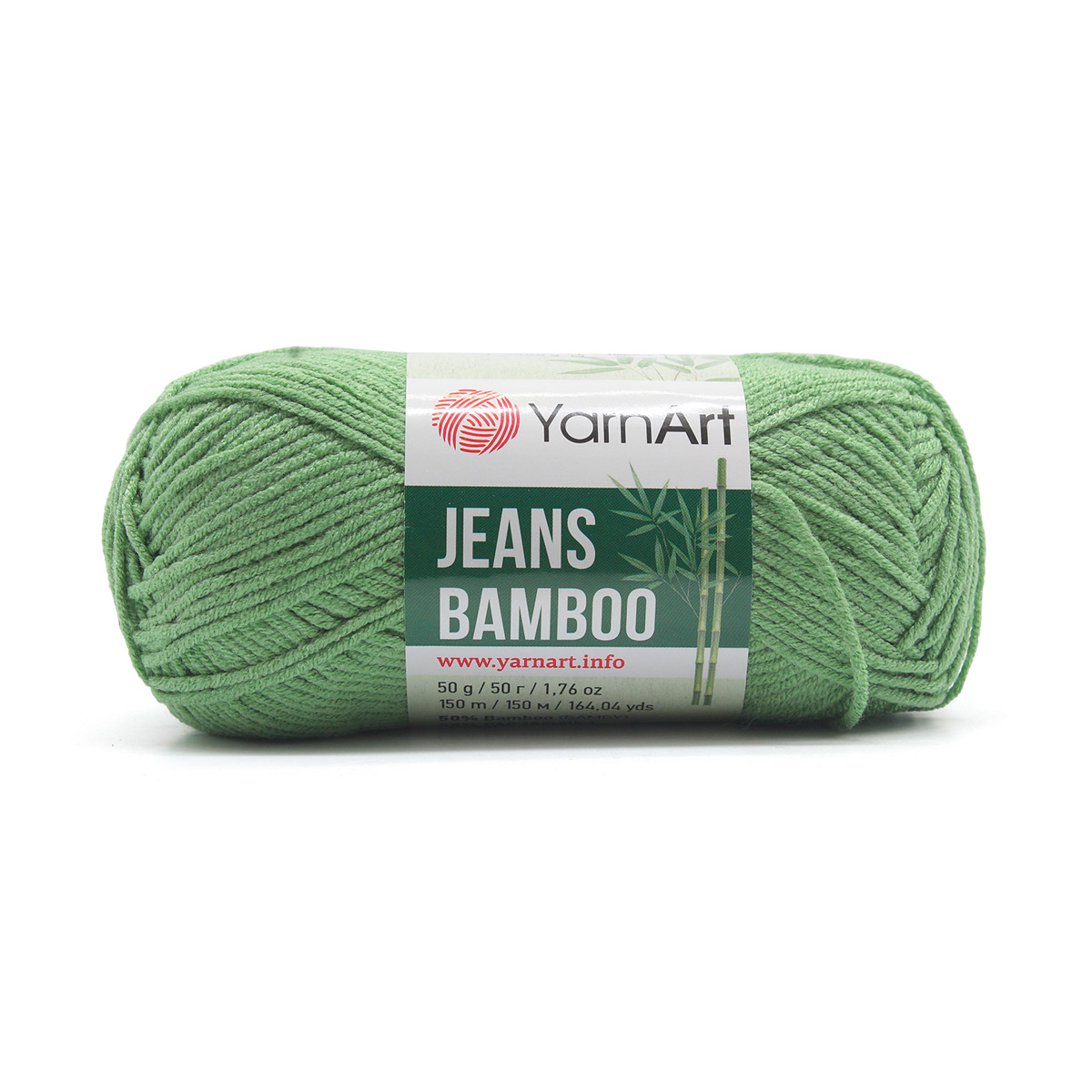 Пряжа для вязания YarnArt Jeans bamboo 50 гр 150 м бамбук полиакрил мягкая матовая 10 мотков 138 мятный - фото 4