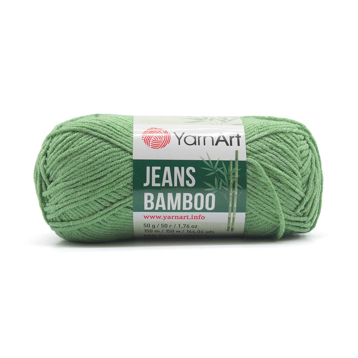 Пряжа для вязания YarnArt Jeans bamboo 50 гр 150 м бамбук полиакрил мягкая матовая 10 мотков 138 мятный - фото 4