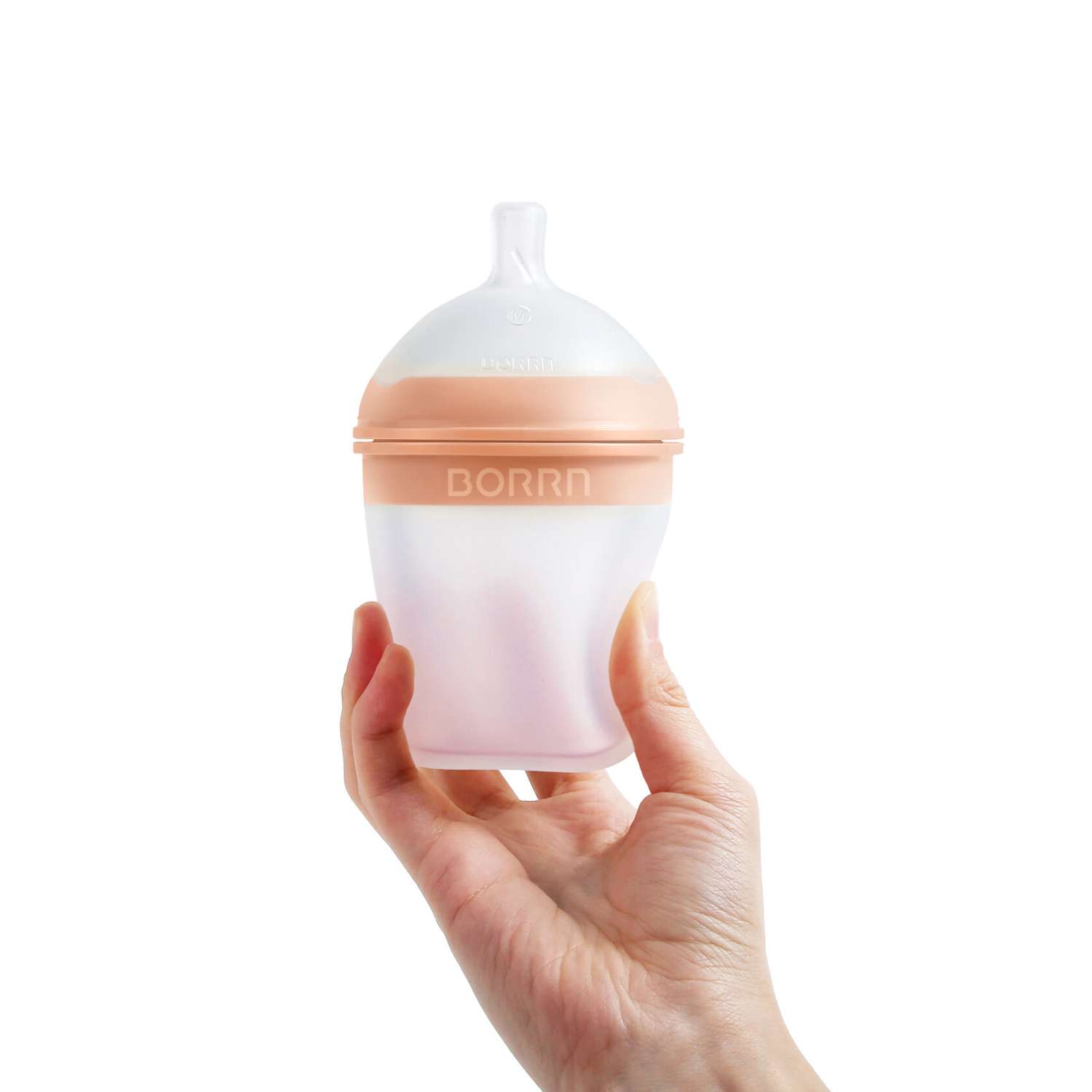 Бутылочка антиколиковая BORRN Baby Feeding Bottle 150 мл оранжевая - фото 2