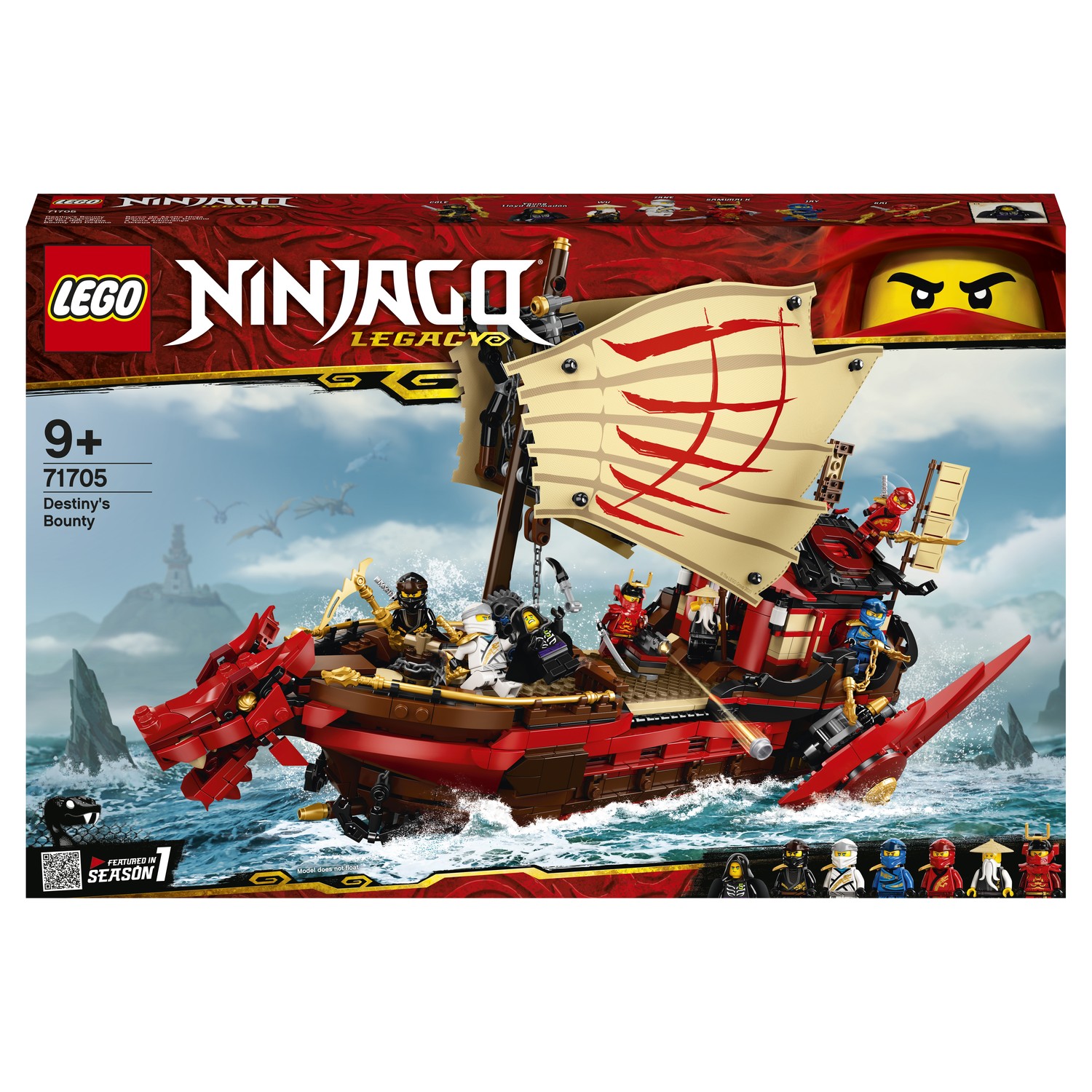 Конструктор LEGO Ninjago Летающий корабль Мастера Ву 71705 купить по цене  4999 ₽ в интернет-магазине Детский мир