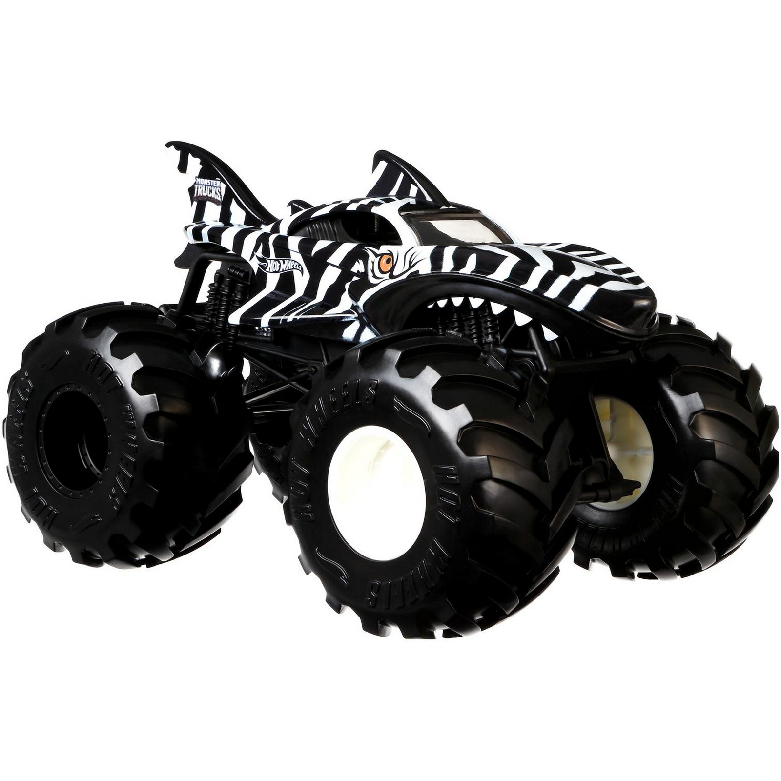 Машинка Hot Wheels Monster Trucks большой Зебра Шарк GWL07 FYJ83 - фото 3