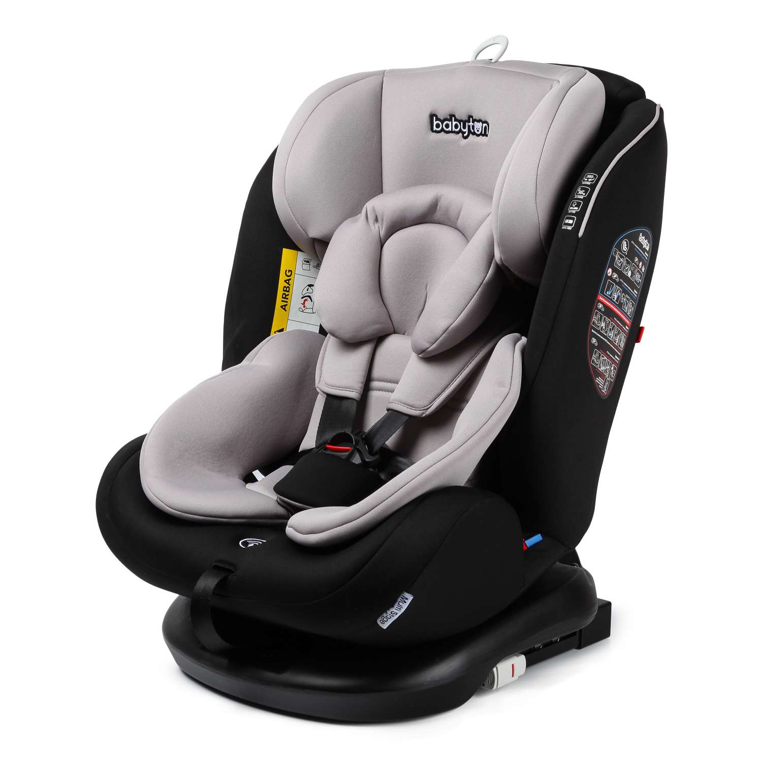 Автокресло Babyton Multi-Stage 0+/1/2/3 Isofix Grey купить по цене 285 руб.  в интернет-магазине Детмир