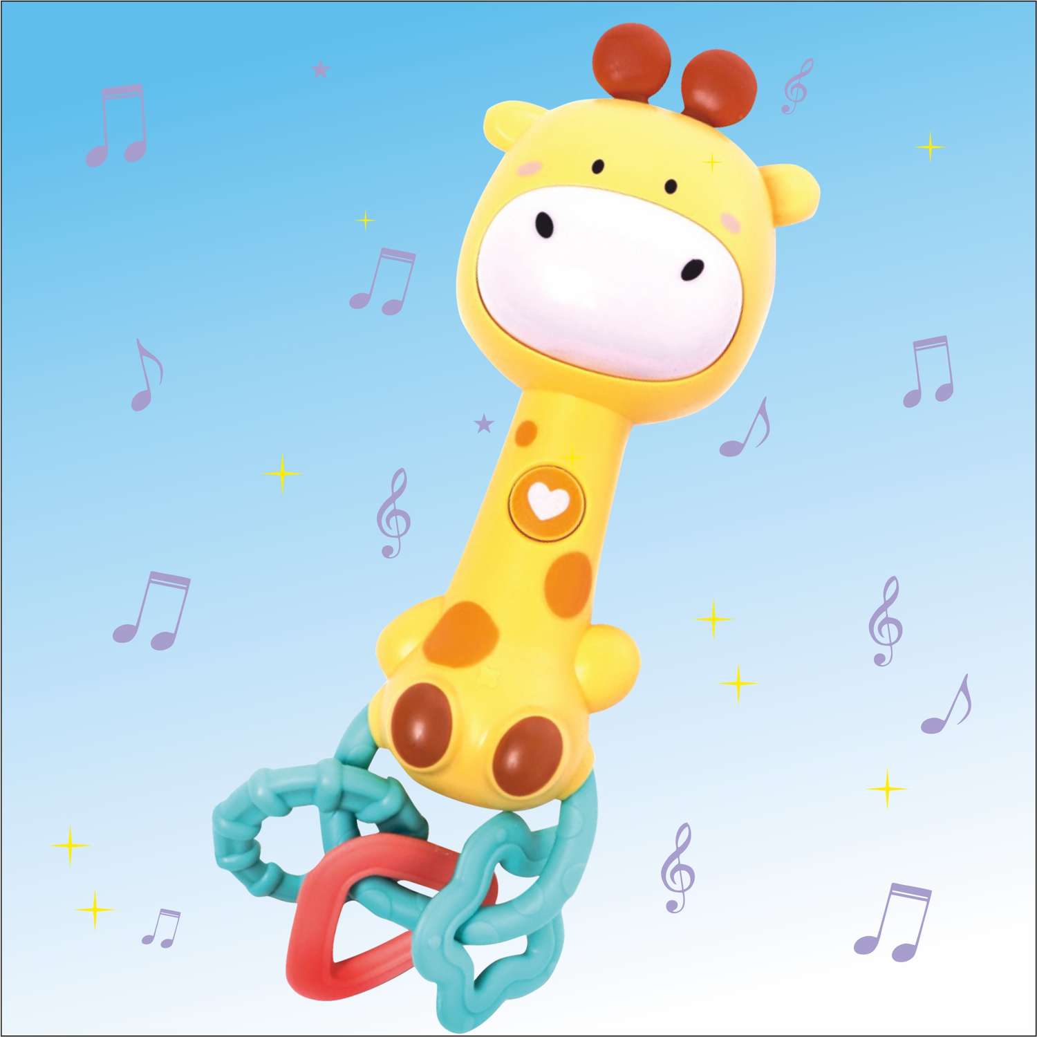 Погремушка музыкальная S+S Прорезыватель жираф - фото 1