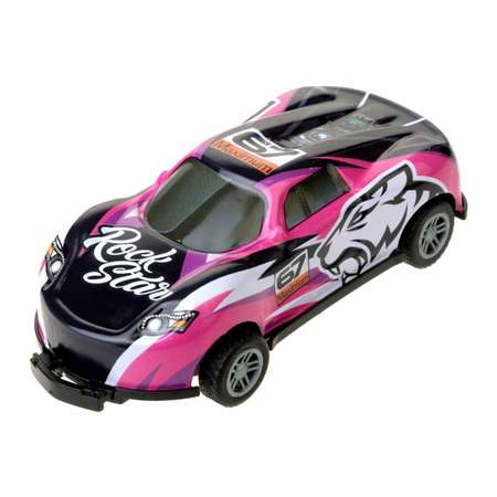 Машинка 1TOY Авто Сальто металлическая инерционная черно-розовый