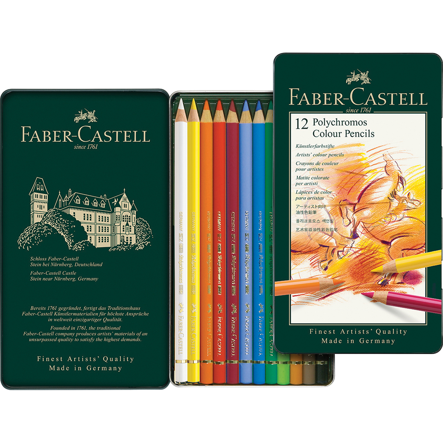 Карандаши цветные Faber Castell художественные Polychromos 12 цветов - фото 4