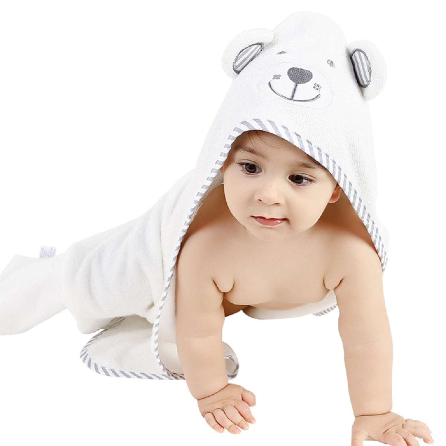 Набор для купания Comfort Expert Полотенце уголок с капюшоном детское для малыша махровое 4 предмета - фото 4