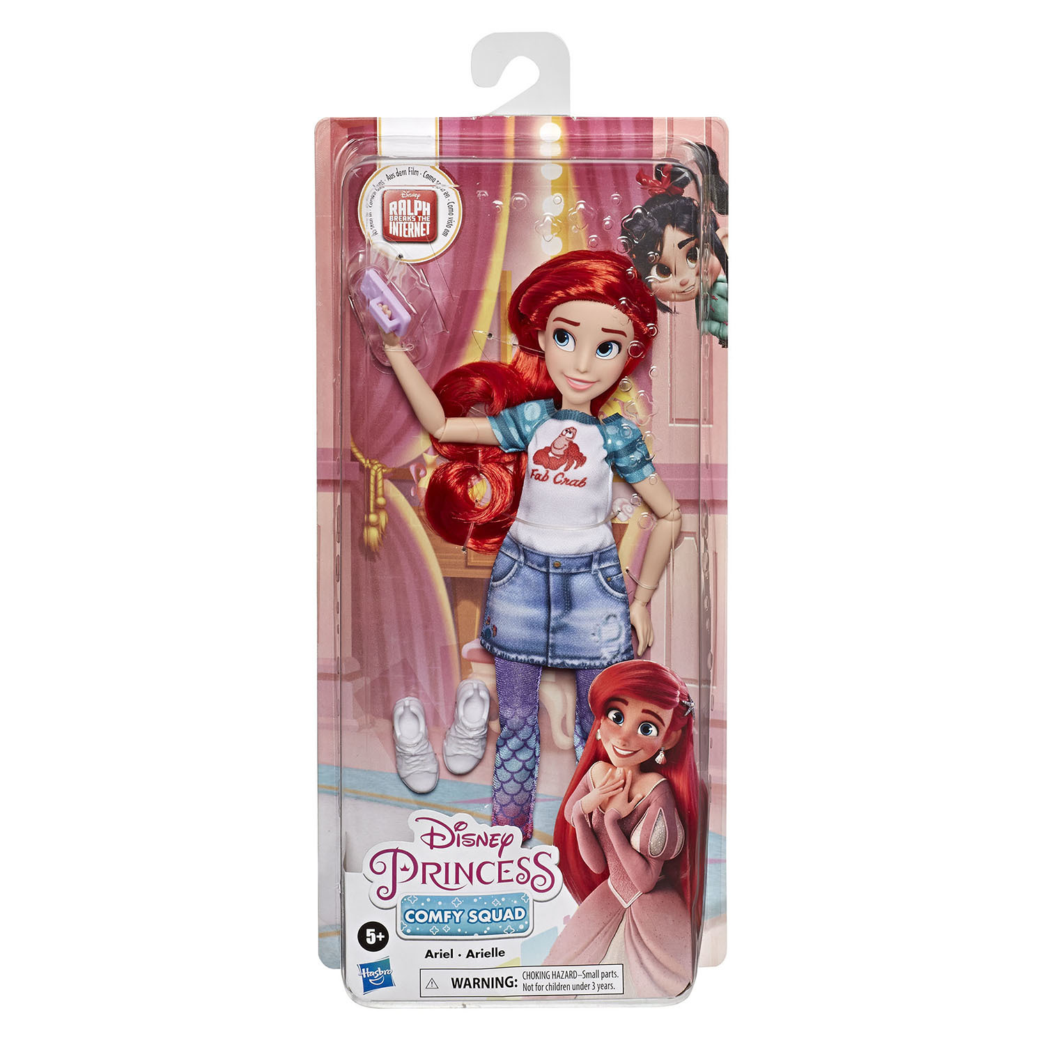 Кукла Disney Princess Hasbro Комфи Ариэль E9160ES0 купить по цене 599 ₽ в  интернет-магазине Детский мир