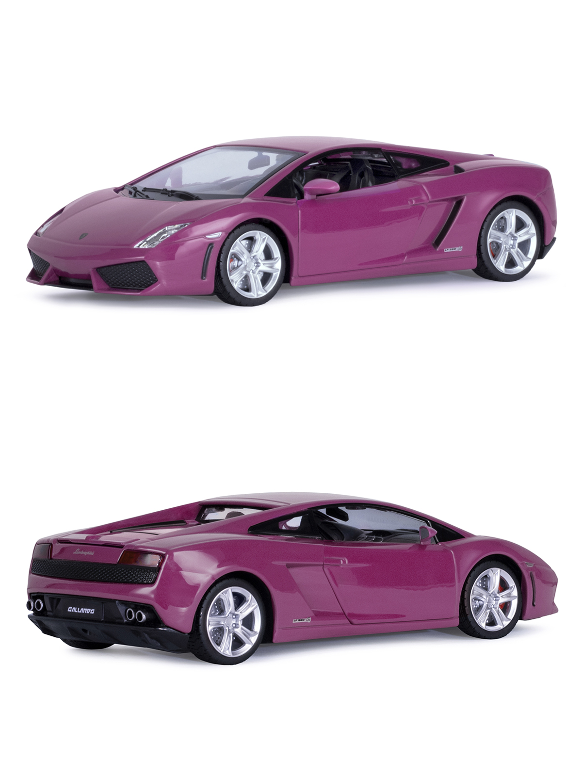 Автомобиль АВТОпанорама Lamborghini 1:24 инерционный розовый JB1251383 - фото 6