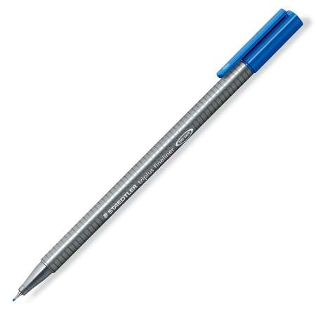 Ручка капиллярная Staedtler Triplus трехгранная Голубая