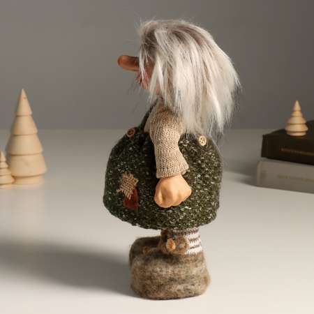 Кукла интерьерная Зимнее волшебство «Кикиморка в сарафане с заплаткой» 27 5 см