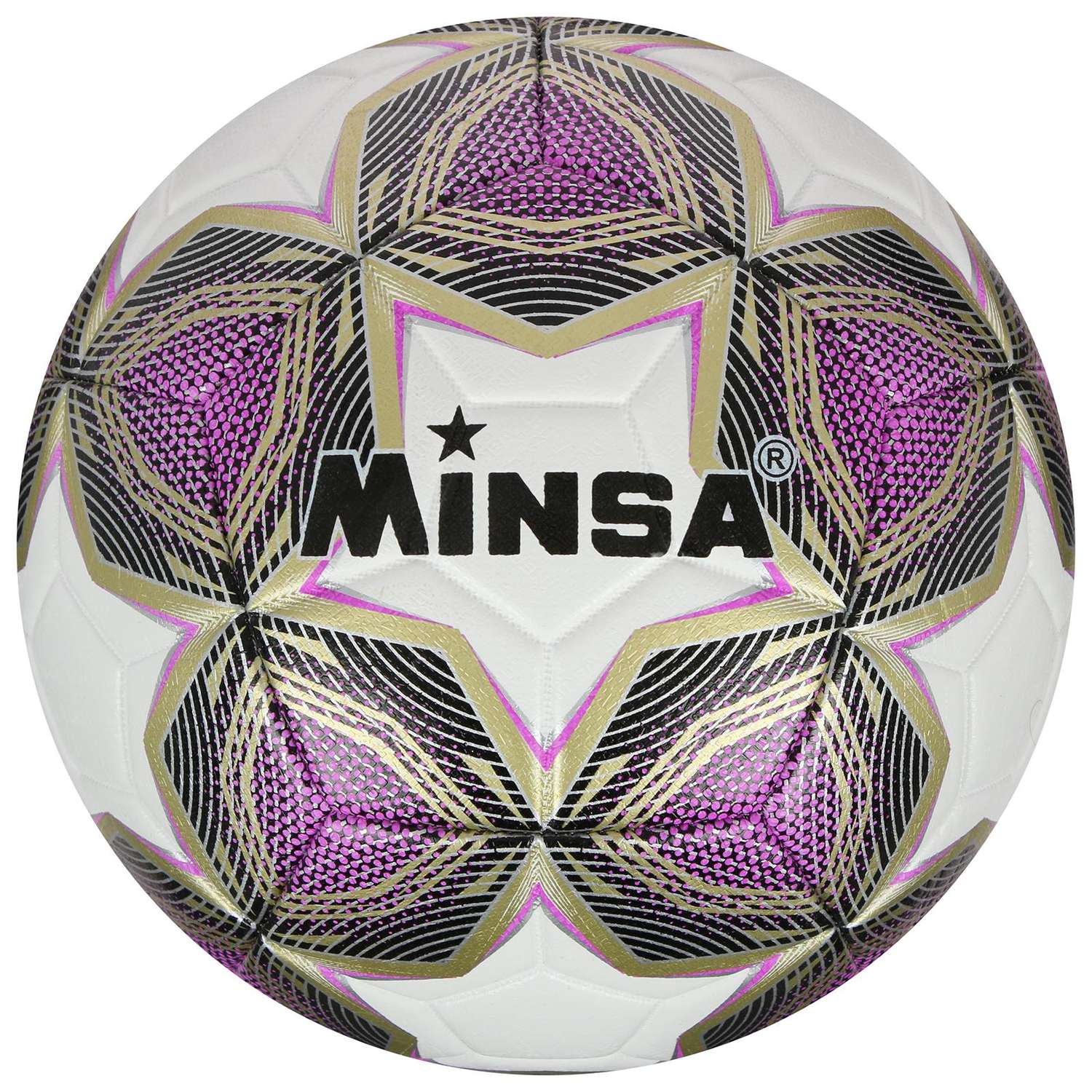 Мяч футбольный MINSA размер 5 - фото 1
