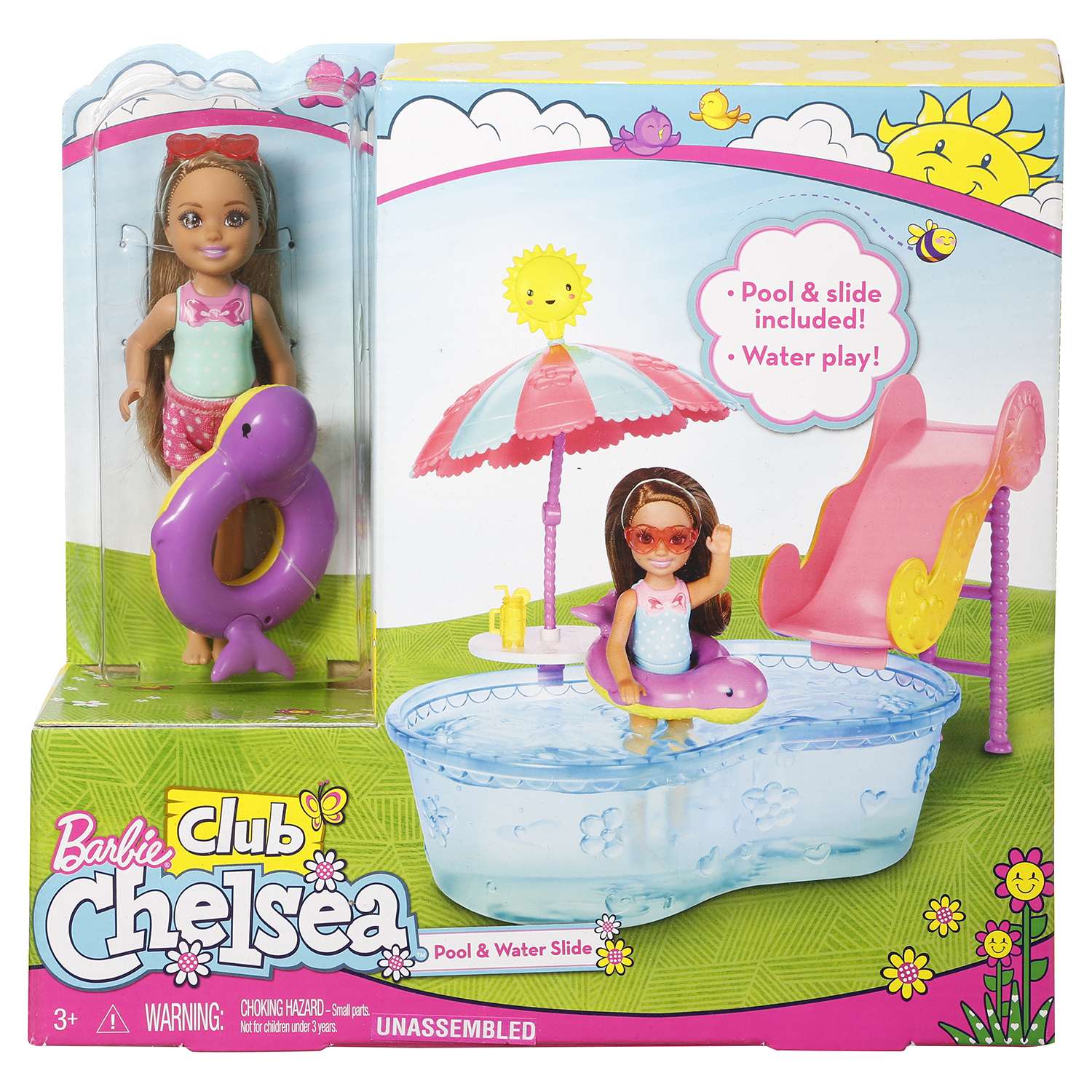 Набор игровой Barbie Развлечения Челси Горка с бассейном DWJ47 DWJ45 - фото 2