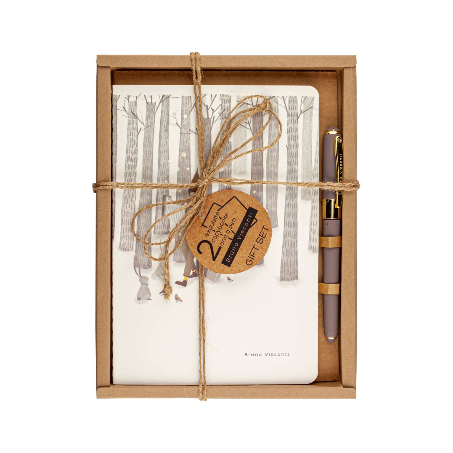 Набор подарочный Bruno Visconti Winter Forest ручка и 2 тетради А5 - фото 1