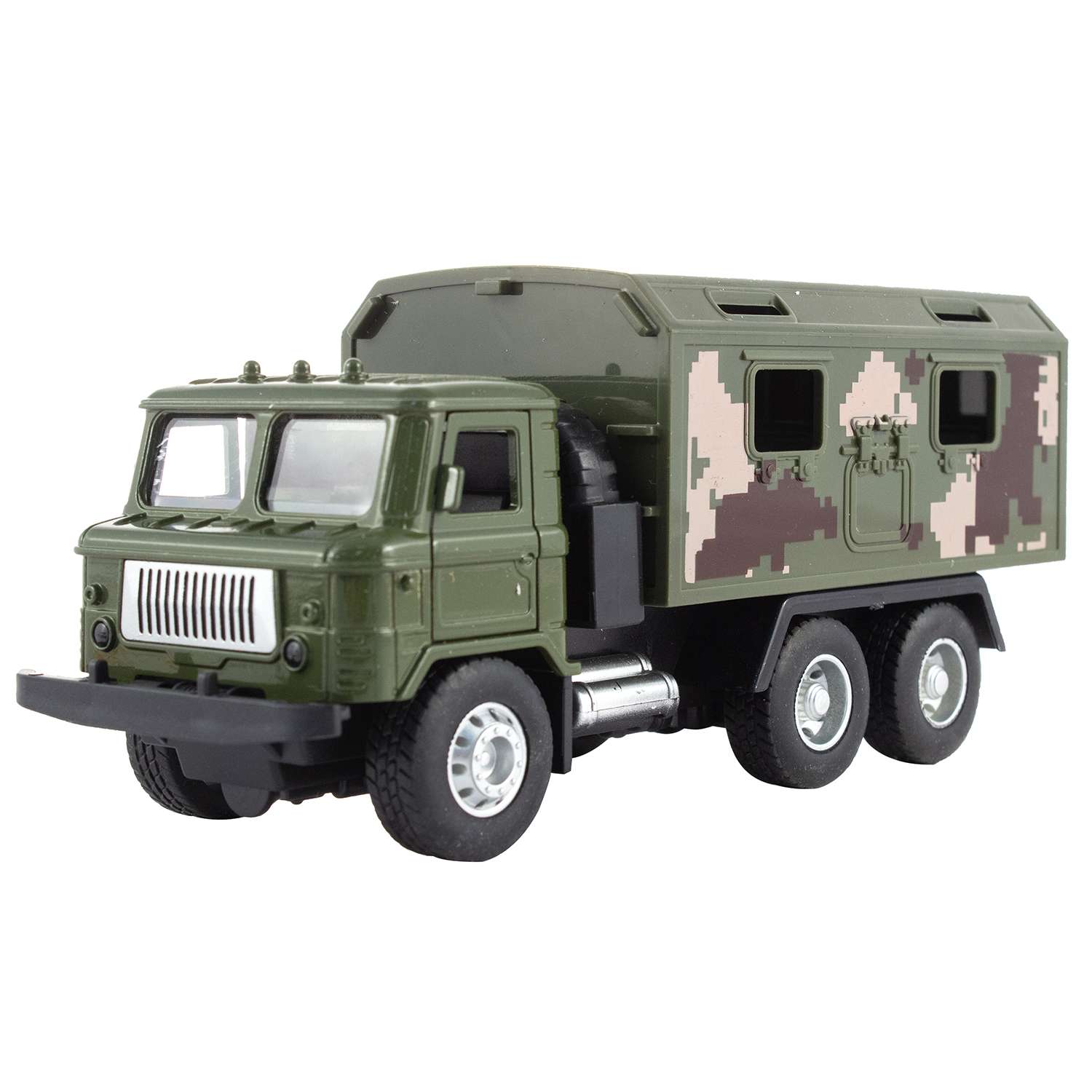 Машинка KiddieDrive Инерционный военный грузовик зеленый 1601715_1 - фото 1