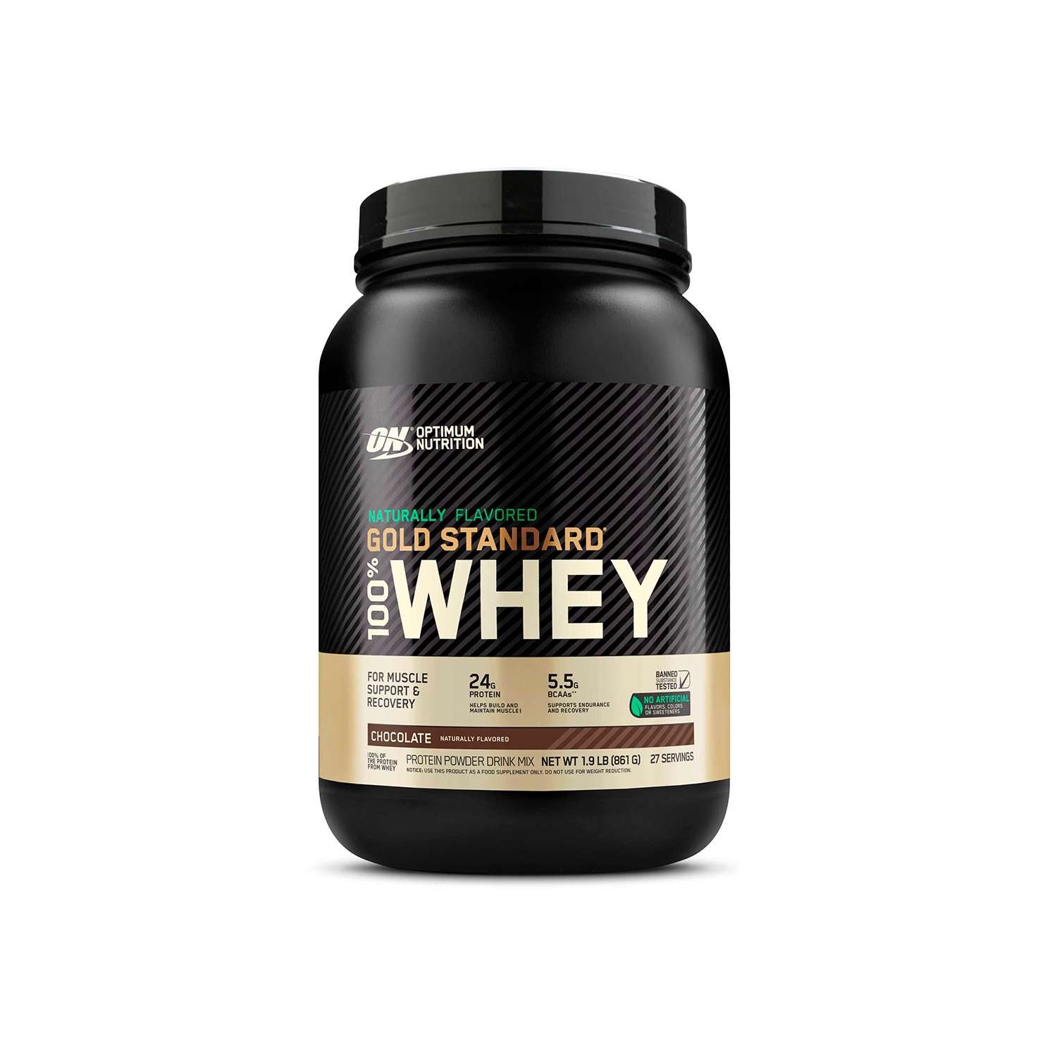 Протеин Optimum Nutrition Naturally Flavored Gold Standard 100% Whey 864 г Шоколад - фото 1