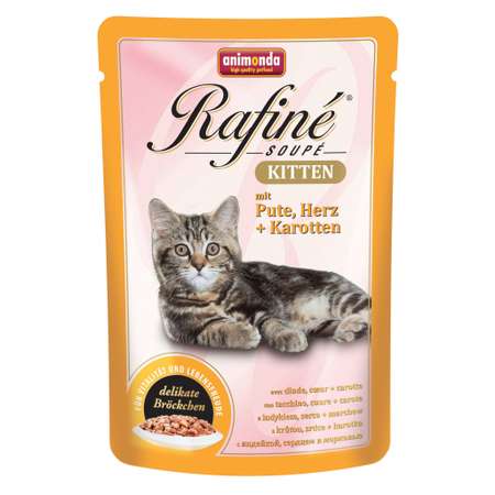 Корм влажный для котят ANIMONDA 100г Rafinе Kitten с индейкой сердцем и морковью пауч