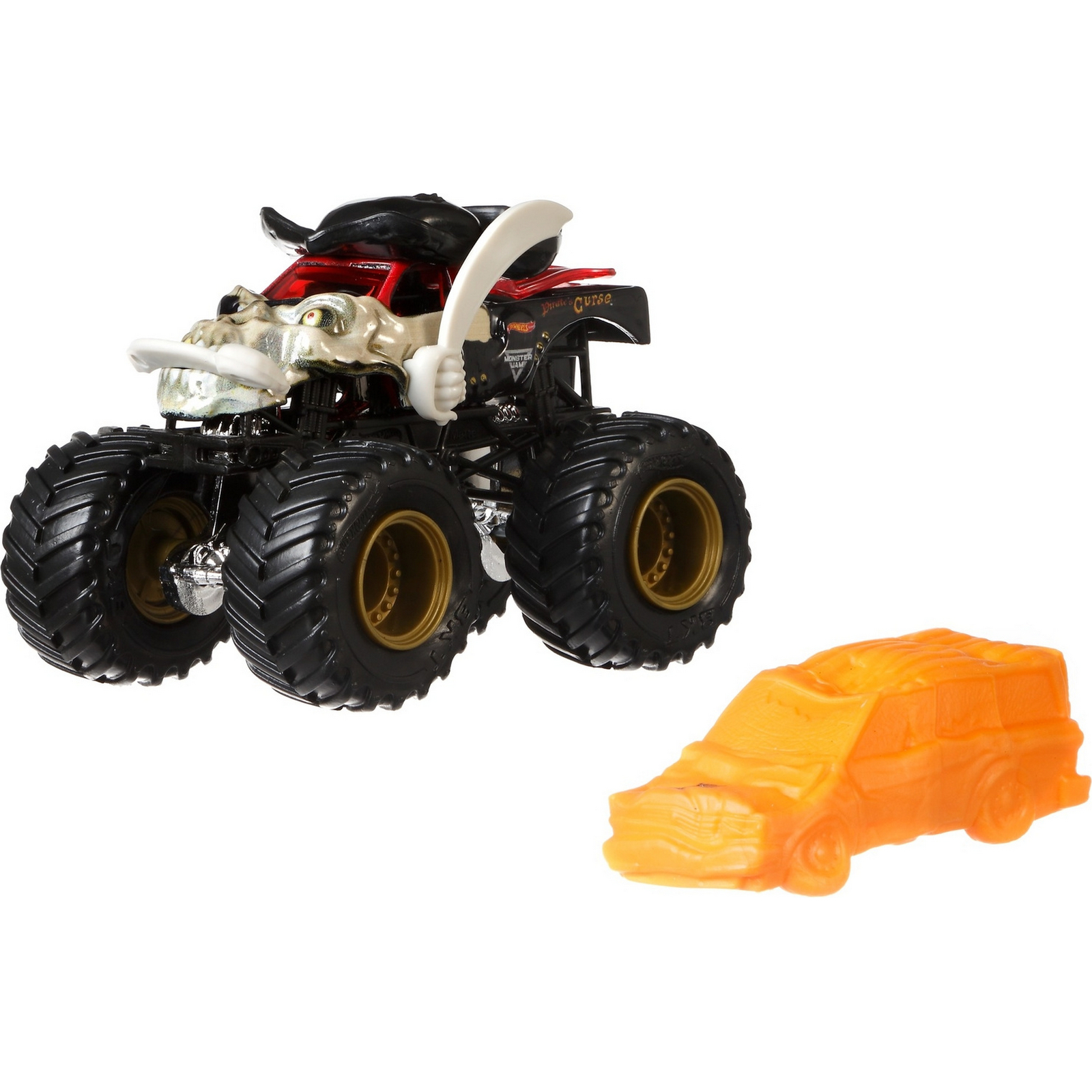 Машина Hot Wheels Monster Jam 1:64 Tour Favorites Проклятие пирата FLX46  купить по цене 88 ₽ в интернет-магазине Детский мир