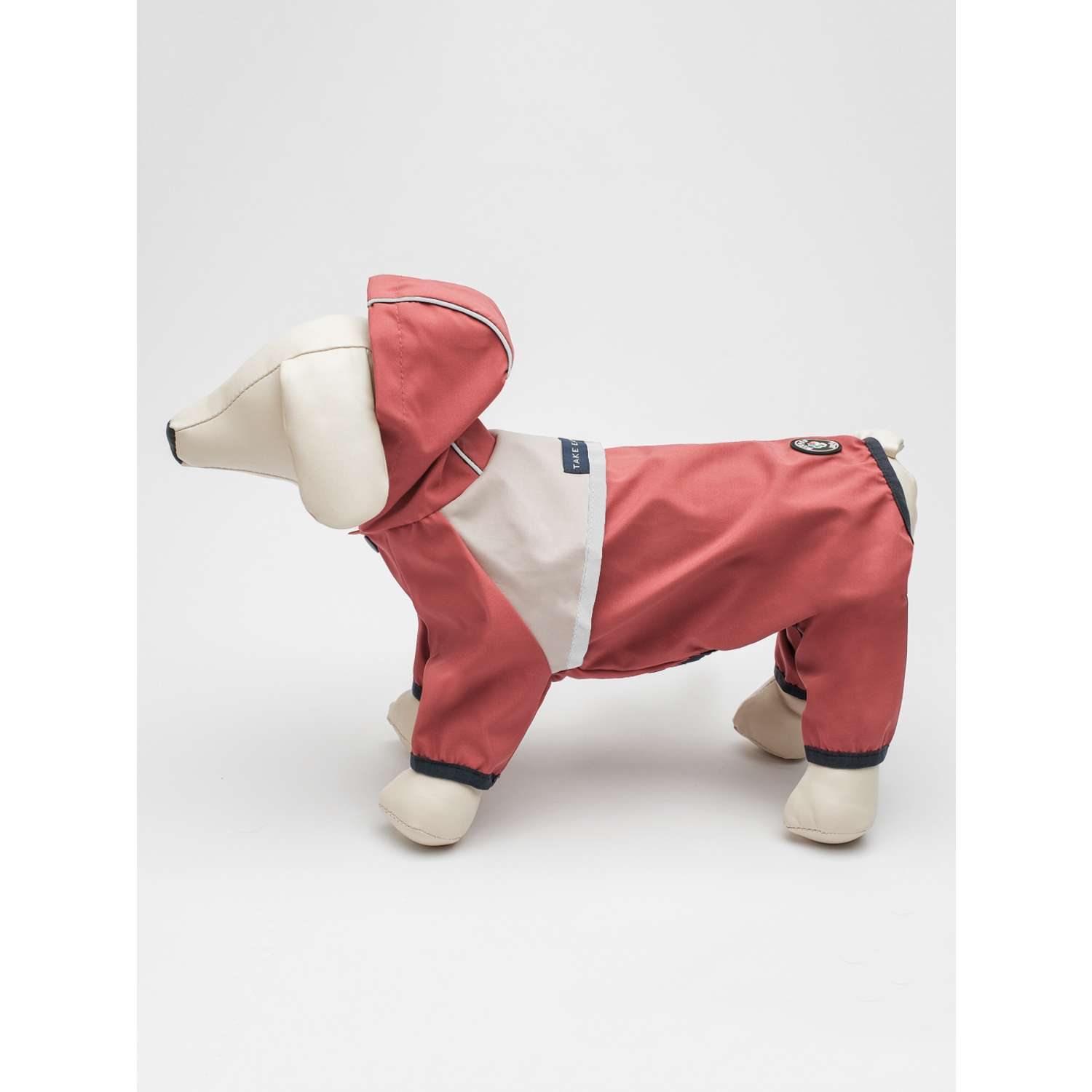 Дождевик для собак бордовый PIFPAF DOG - фото 2
