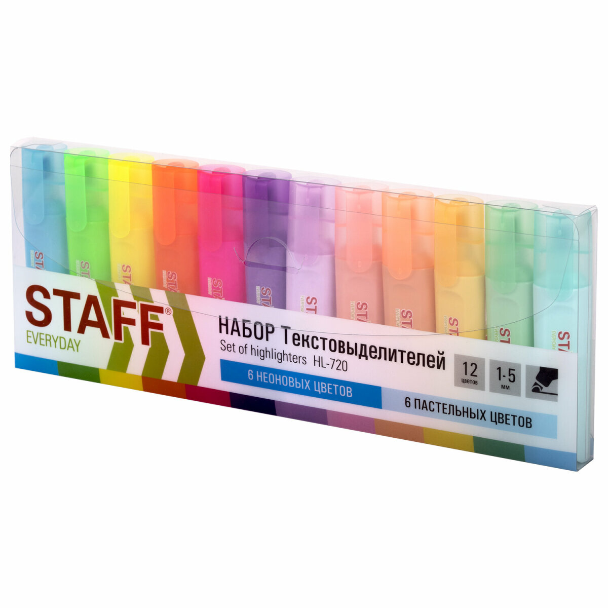 Текстовыделители Staff 12 цв. - фото 5