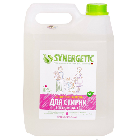 Гель для стирки SYNERGETIC универсальный 5 л