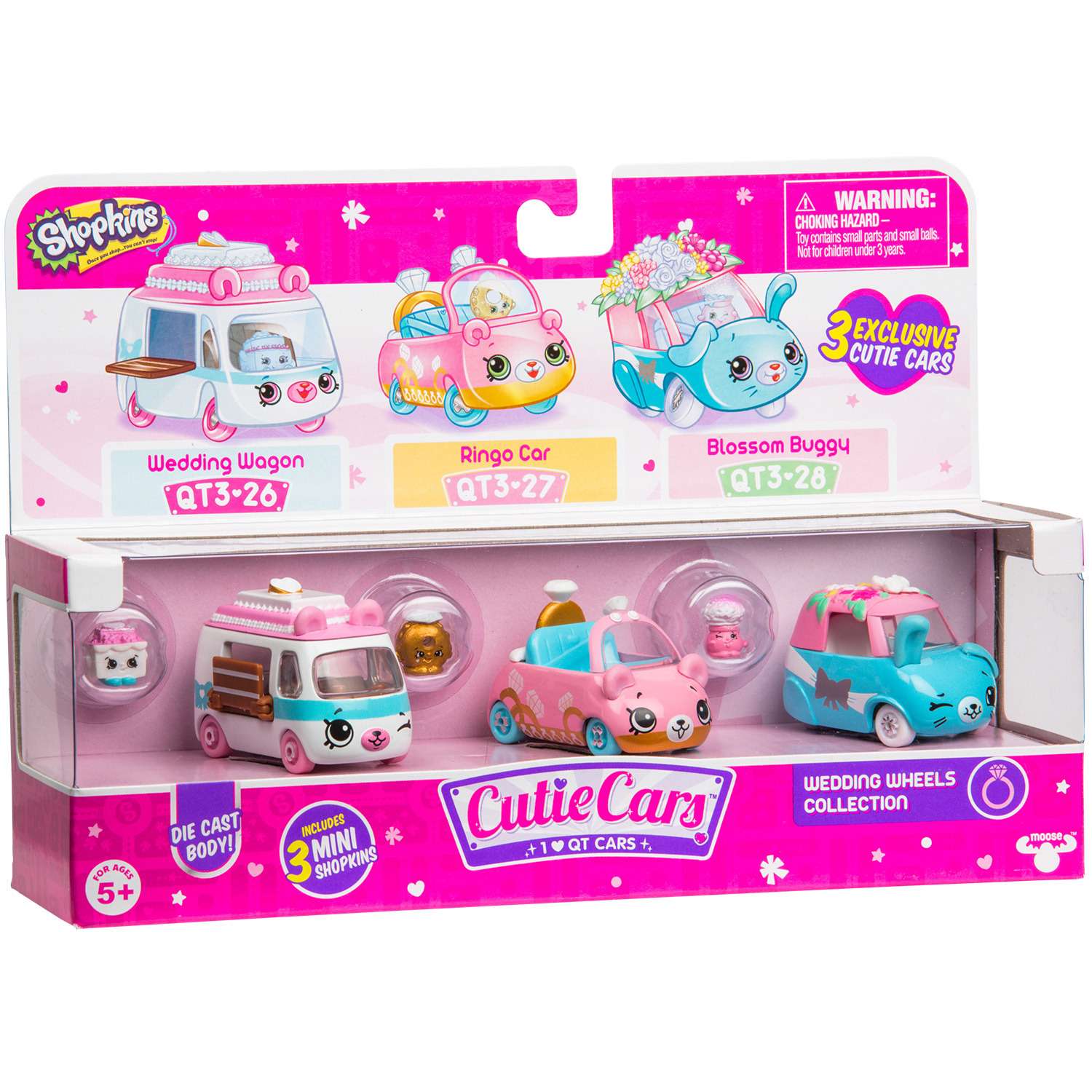 Машинки Cutie Cars Свадьба 3шт +мини-фигурки Shopkins S3 Свадьба на колёсах 57136 - фото 3