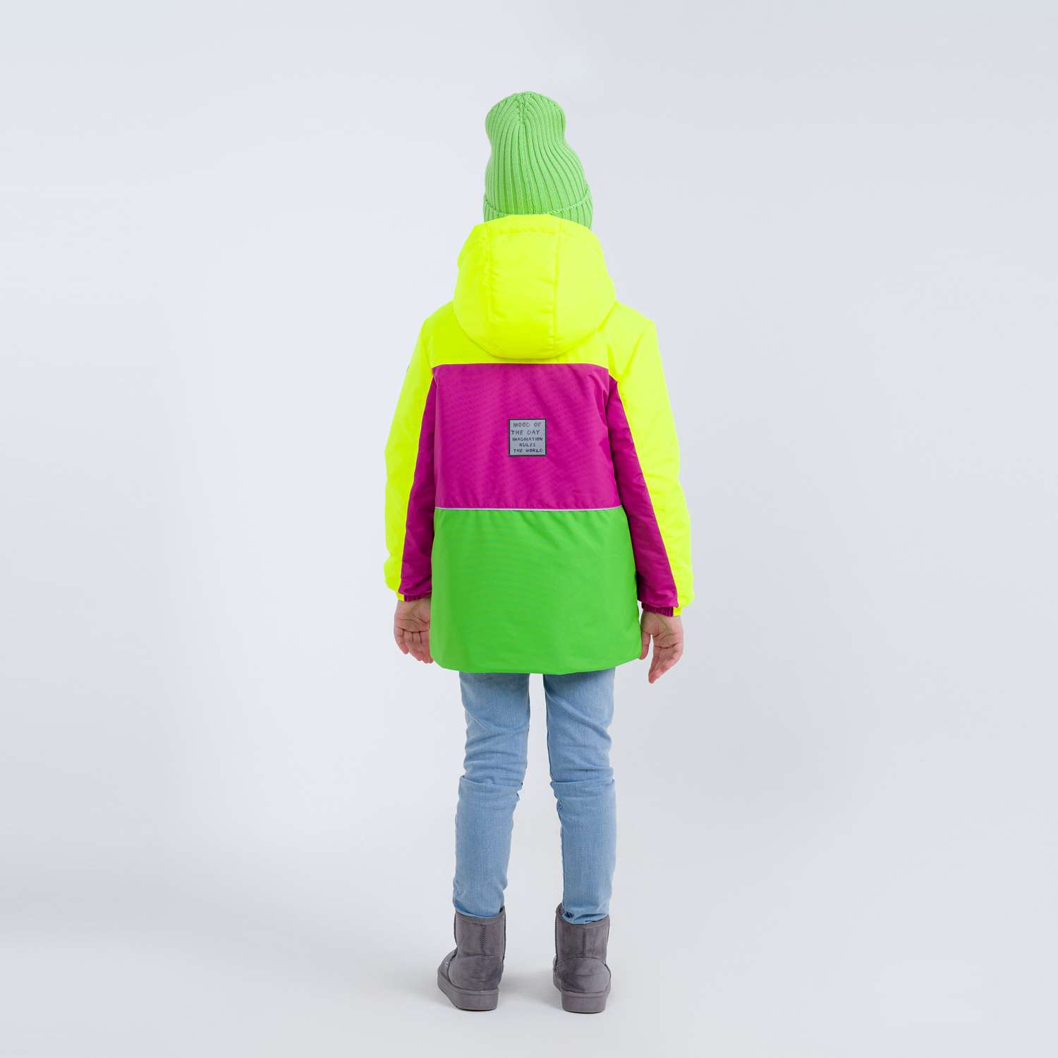 Куртка Shoom Куртка 22-024 Желтый неон/темно-розовый - фото 13