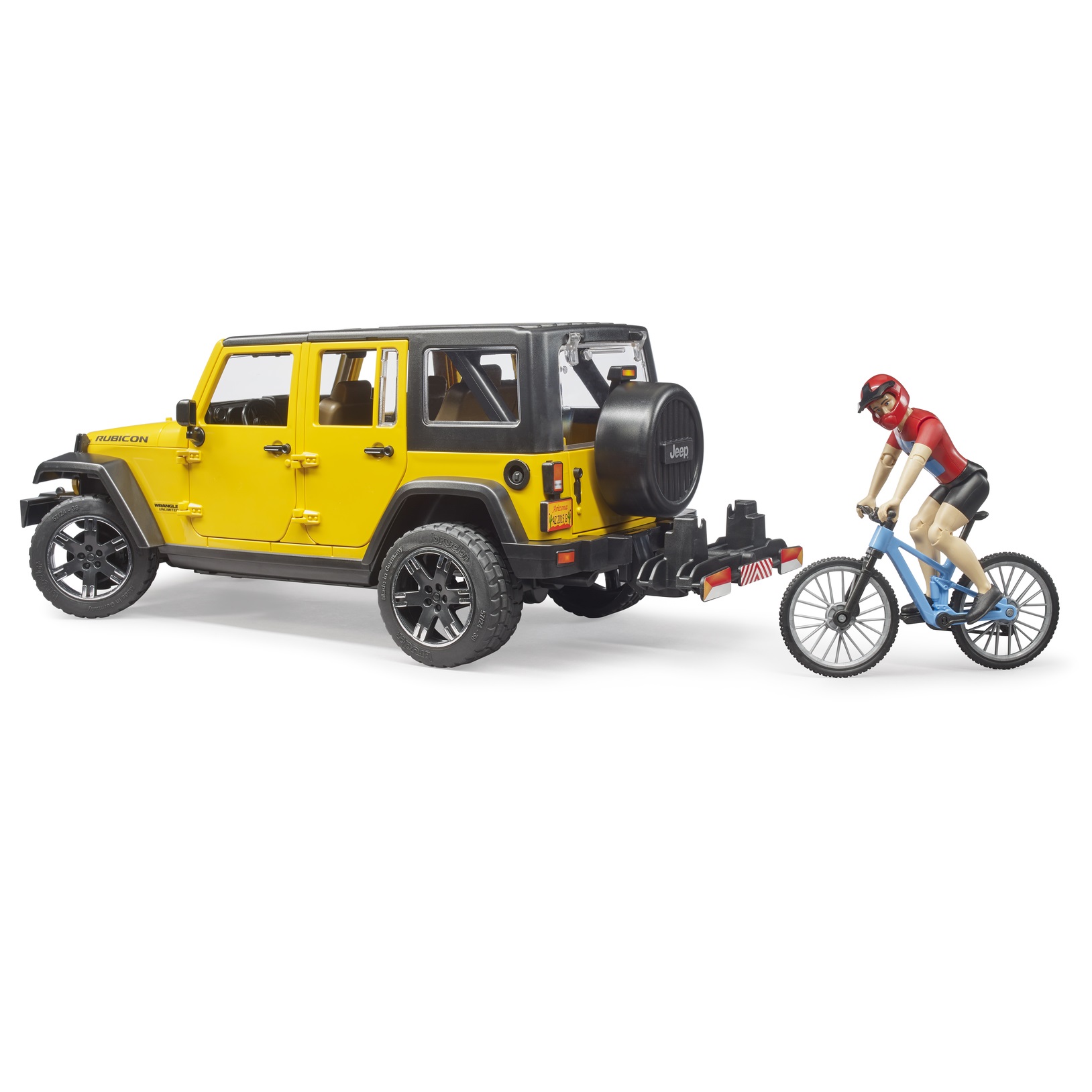 Внедорожник Bruder Wrangler Rubicon Unlimited 1:16 желтый 02543 - фото 4