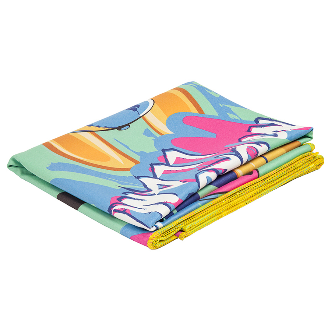 Полотенце из микрофибры Mad Wave Microfiber towel Llama M0761 03 2 16W зеленое 80х140 см - фото 4