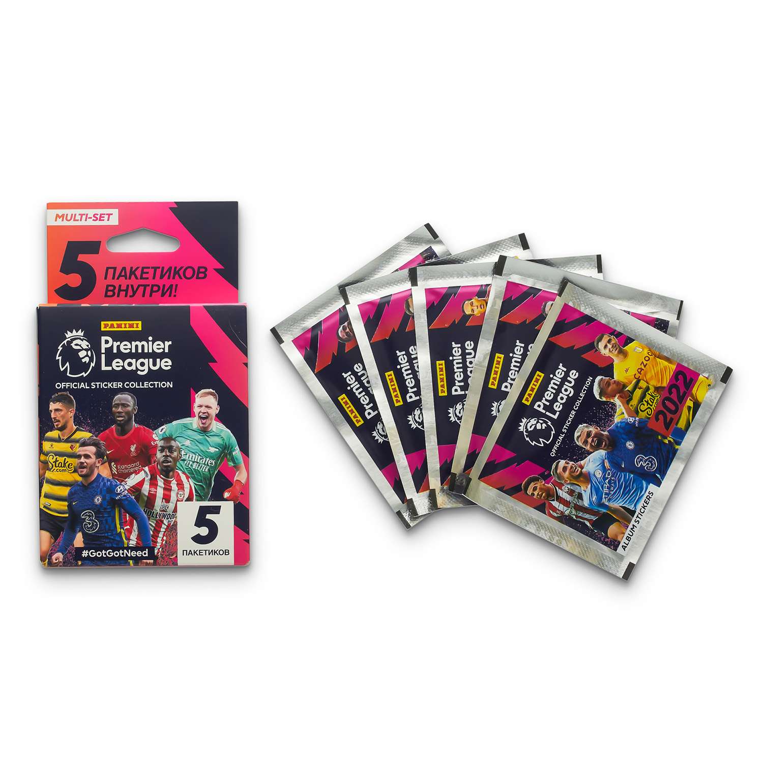 Наклейки коллекционные Panini APL Английская Премьер лига сезон 2021-22 5 пакетиков в эко-блистере - фото 3