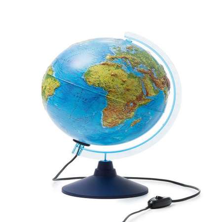 Глобус Globen Земли рельефный с LED-подсветкой диаметр 25 см + Карта складная Мир и Россия